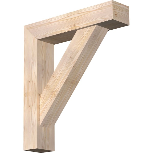 Ekena Millwork Traditional Craftsman Smooth Bracket w/ Offset Brace, Douglas Fir, 7 1/2"W x 34"D x 38"H BKT0806X34X38TRA04SDF - main